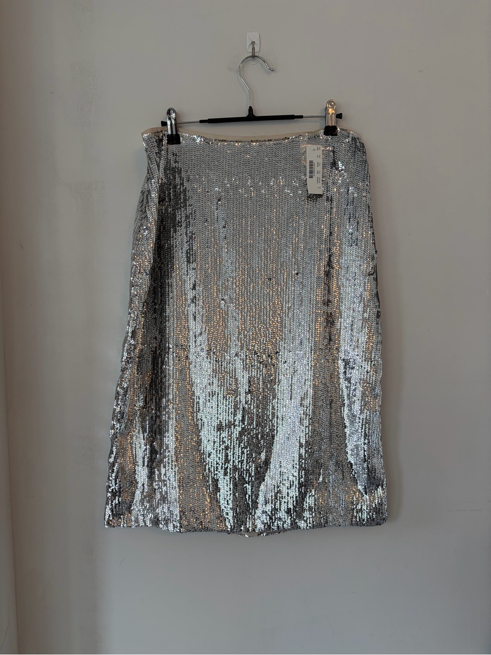 J.Crew pencil skirt sequin size 6 silver